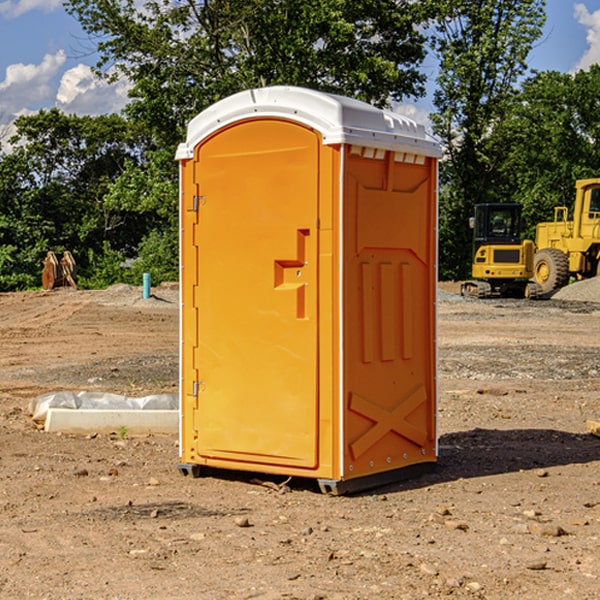 how often are the porta potties cleaned and serviced during a rental period in Hudson Kansas